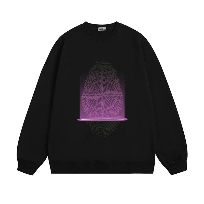 Stone Island 68-15 Black Purple Print Sweatshirt