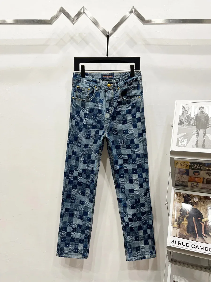 Louis Vuitton Tabi Checkered Jeans