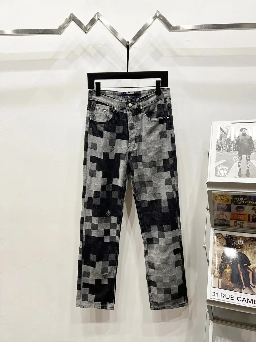 Louis Vuitton Pixel Check Jeans