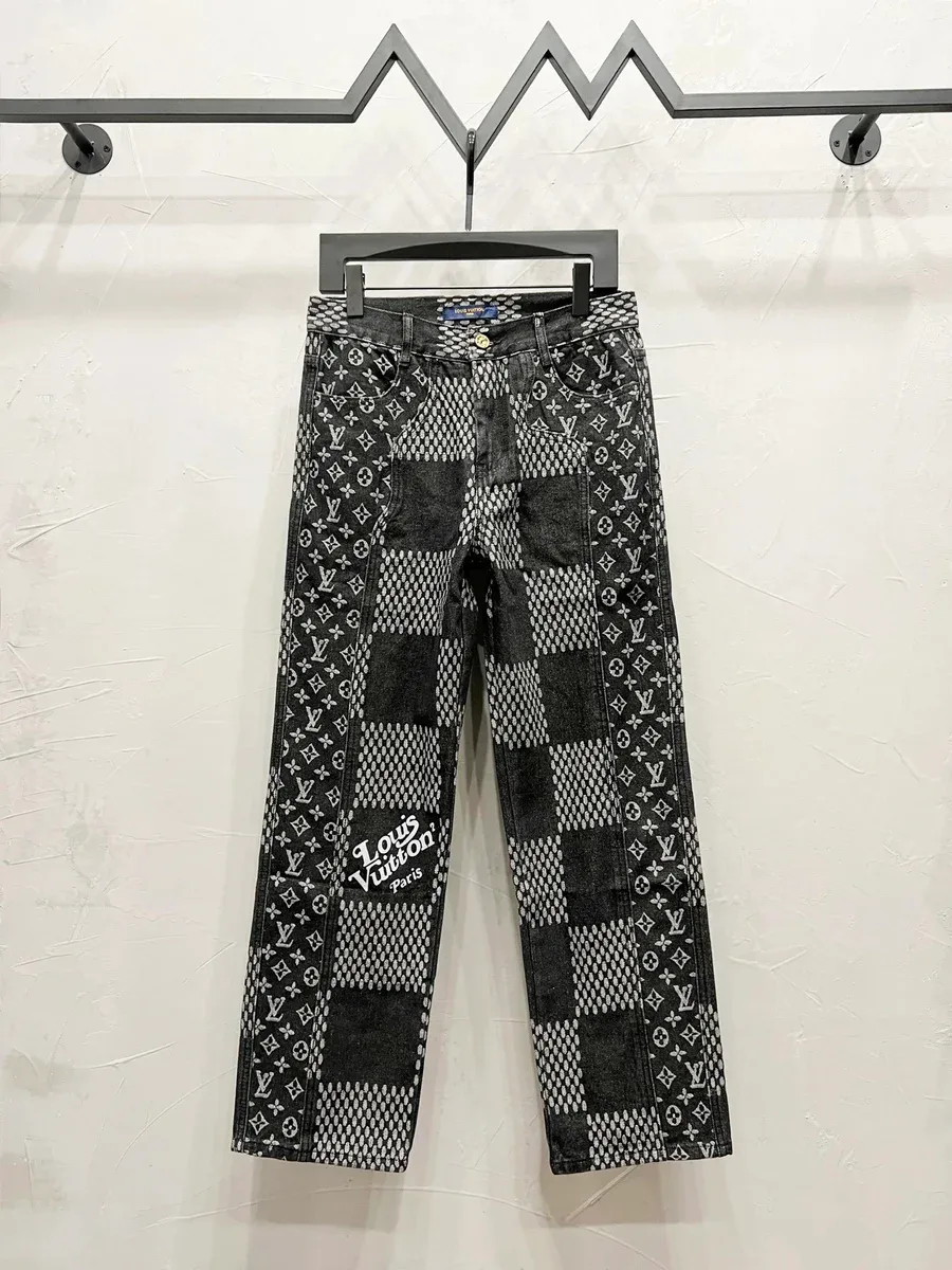 Louis Vuitton Neverfull Monogram Jeans Black/White