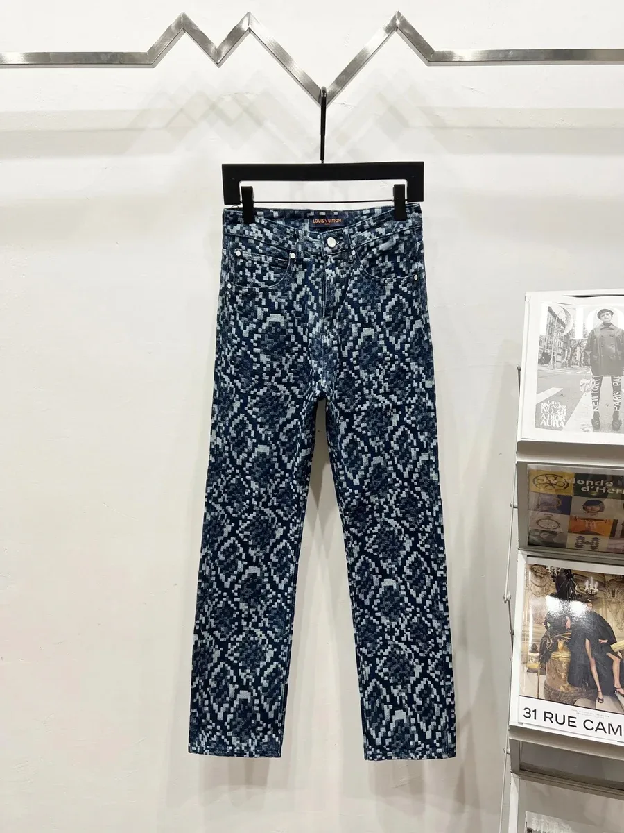 Louis Vuitton Pixel Snake Denim Jeans