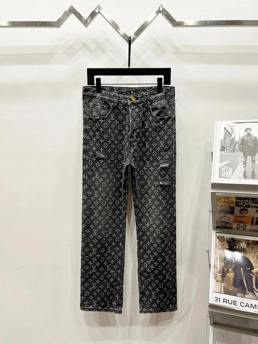 Louis Vuitton Neverfull Monogram Jeans Black