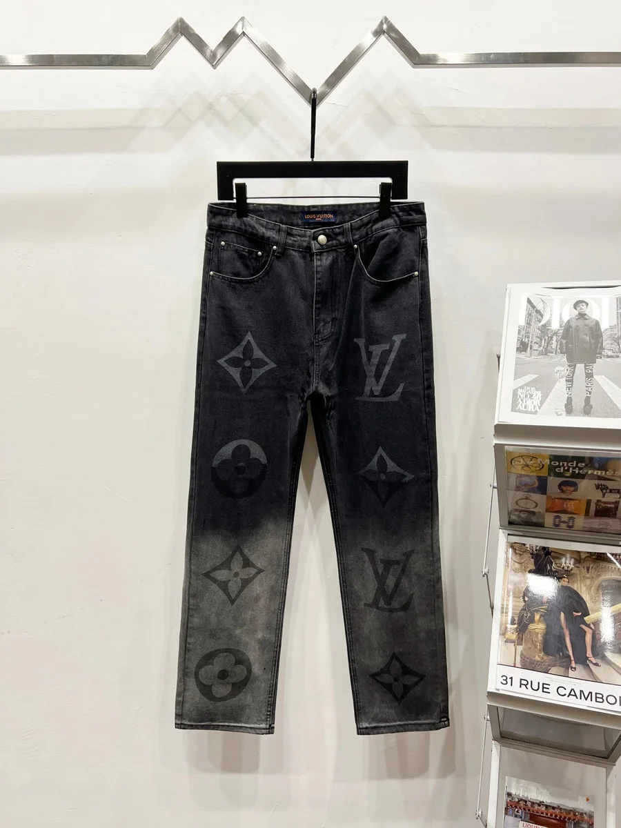 Louis Vuitton Neverfull Monogram Jeans Black