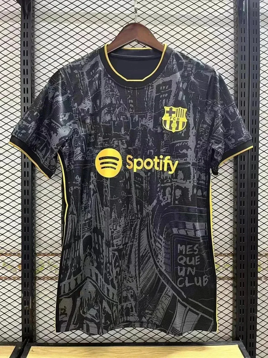 Nike Air Force 1 FC Barcelona Black Gold Jersey