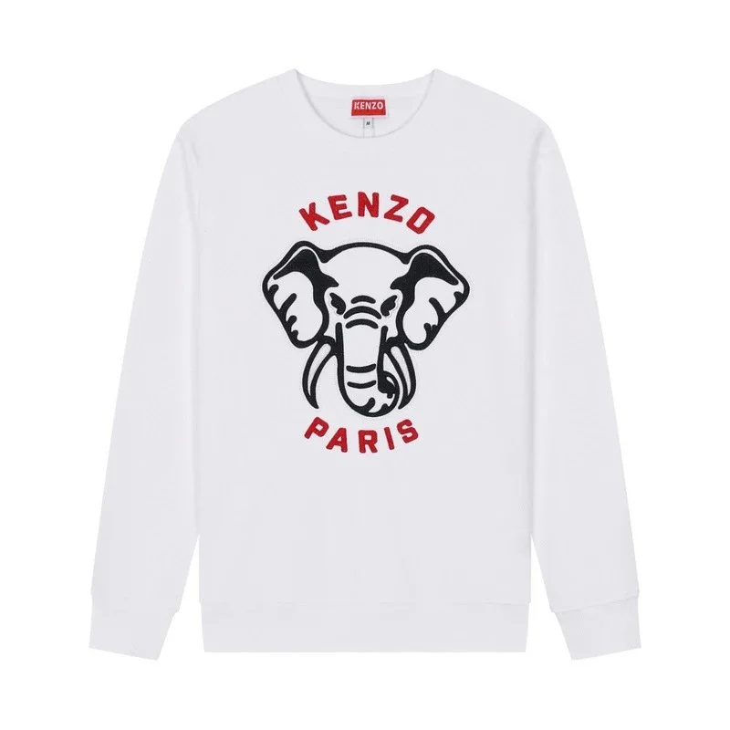 Kenzo White Elephant Graphic Sweatshirt