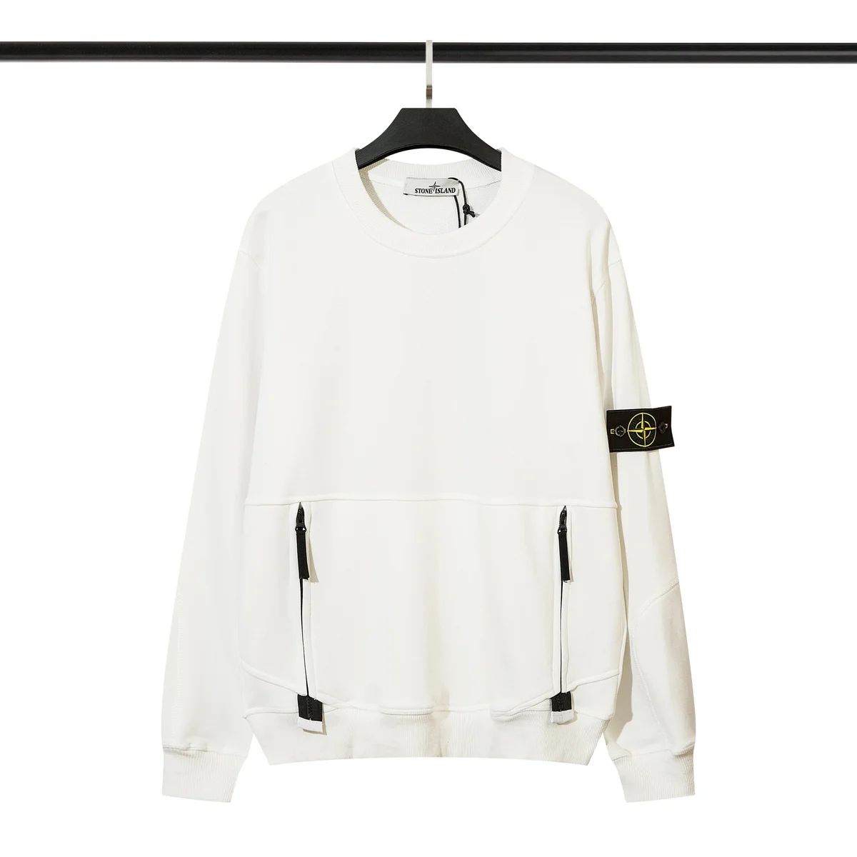 Stone Island Shadow Project White Crewneck Sweatshirt