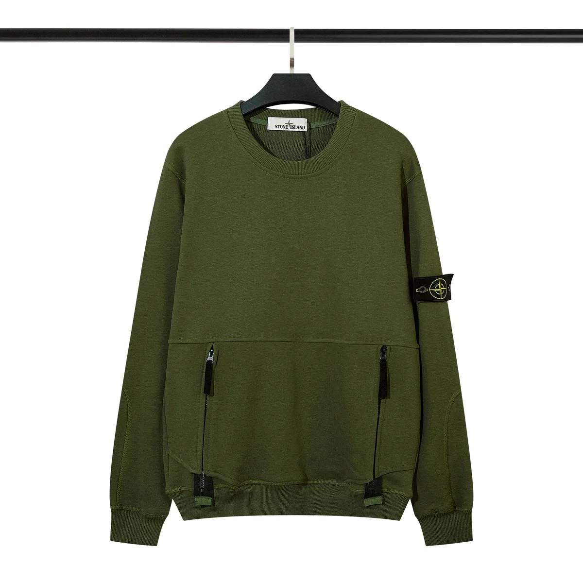 Stone Island 68-15 Olive Green Sweatshirt
