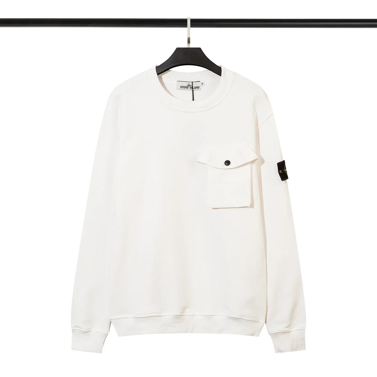 Stone Island 68-15 White Hoodie