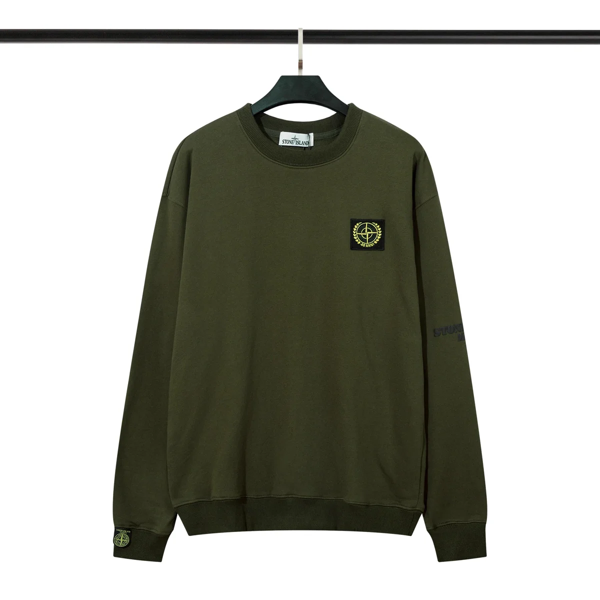 Stone Island Shadow Project Olive Green Crewneck Sweatshirt