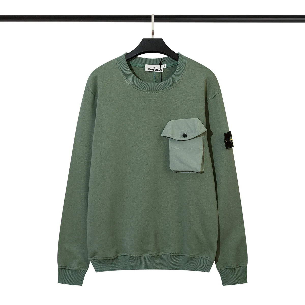 Stone Island 68-15 Olive Green Hoodie