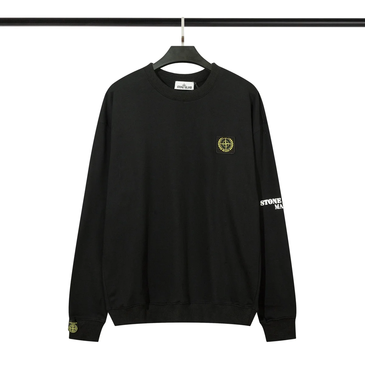 Stone Island 68-15 Black Crewneck Sweatshirt