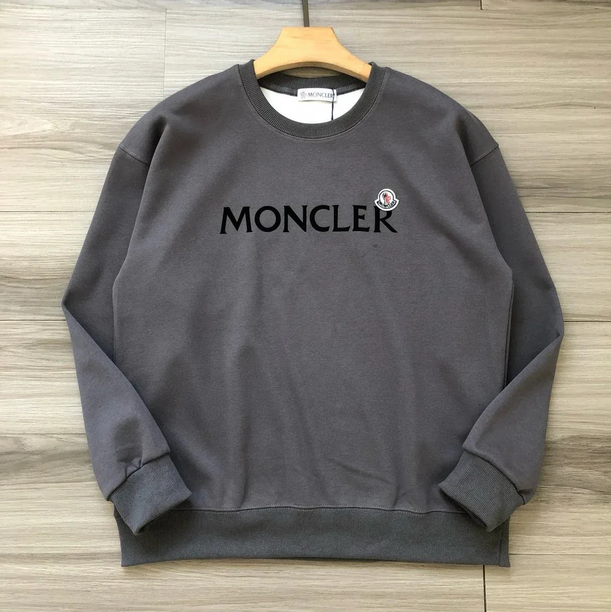 Moncler Grey Logo Crewneck Sweatshirt
