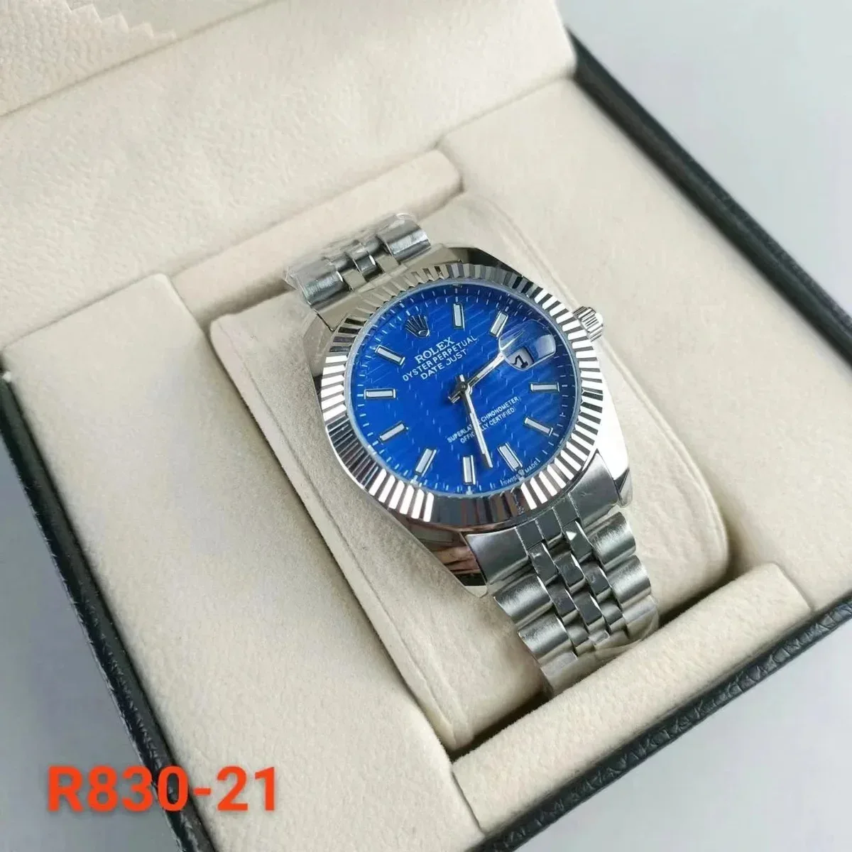 Rolex Oyster Perpetual Datejust Blue Dial Stainless Steel Watch