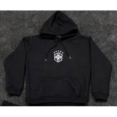 Black BB-004 Hoodie with Embroidered Shield Logo