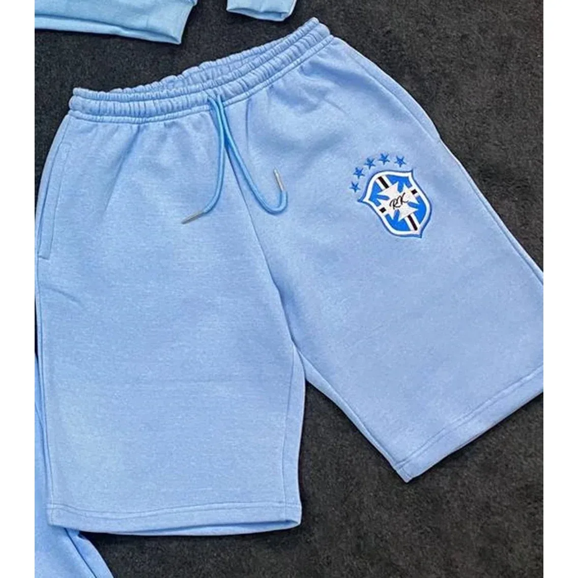 Light Blue RC Crest Sweat Shorts