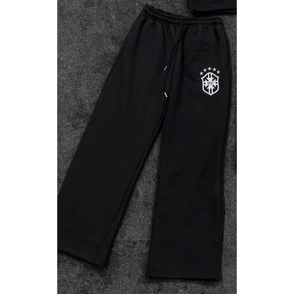 Black 'RK' Crest Sweatpants BB-008