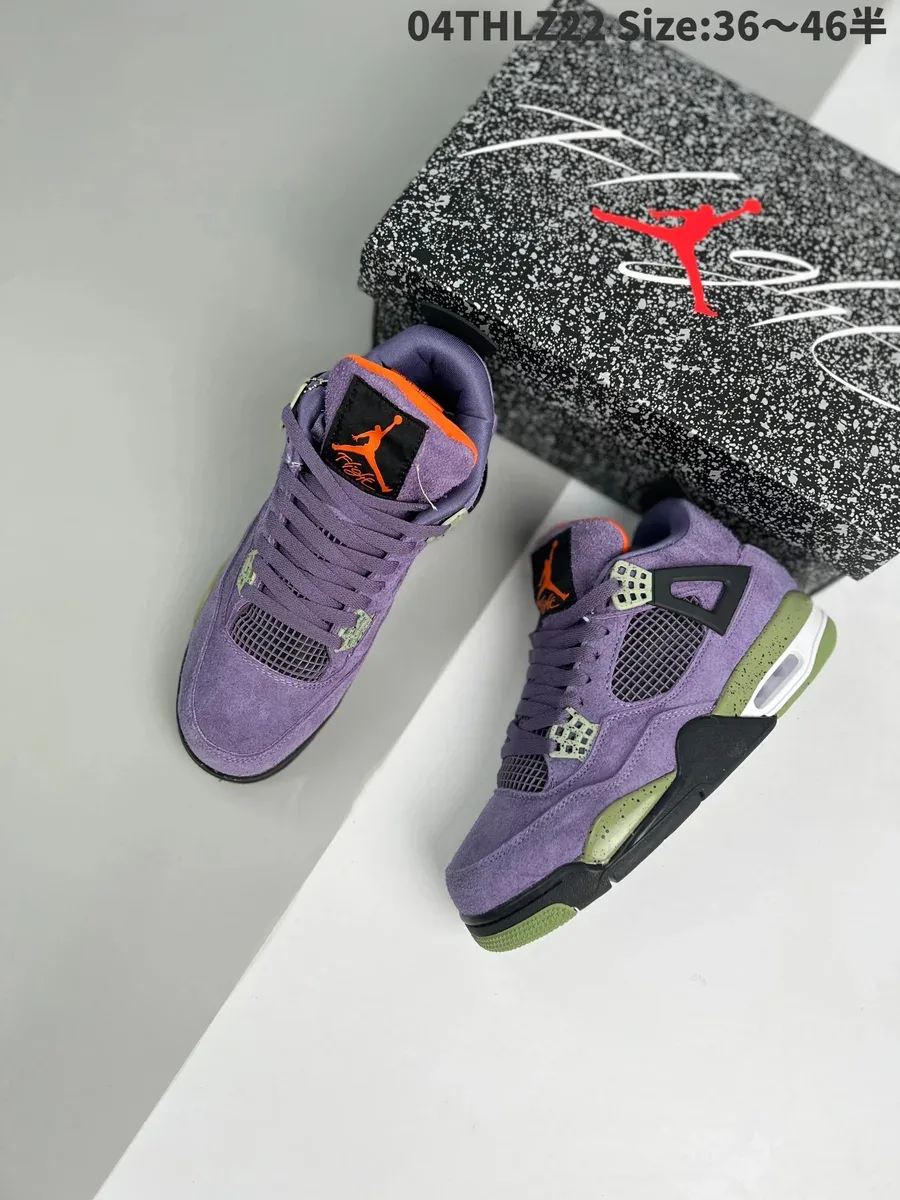 Nike Air Jordan 4 Racing Purple Sneakers