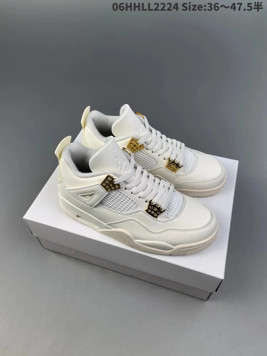 Air Jordan Air Jordan 4 Racing White Gold Sneakers