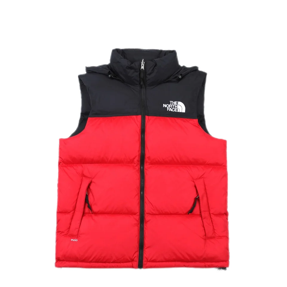The North Face Red Black Nuptse Vest
