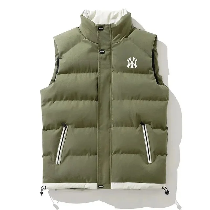 New York Yankees Olive Green Puffer Vest