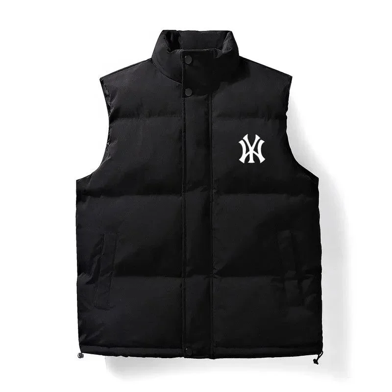 New York Yankees Black NY Logo Puffer Vest