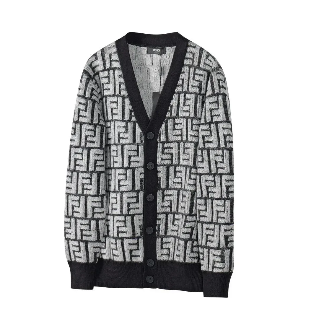Fendi Iconic FF Cardigan Black/White Sweater