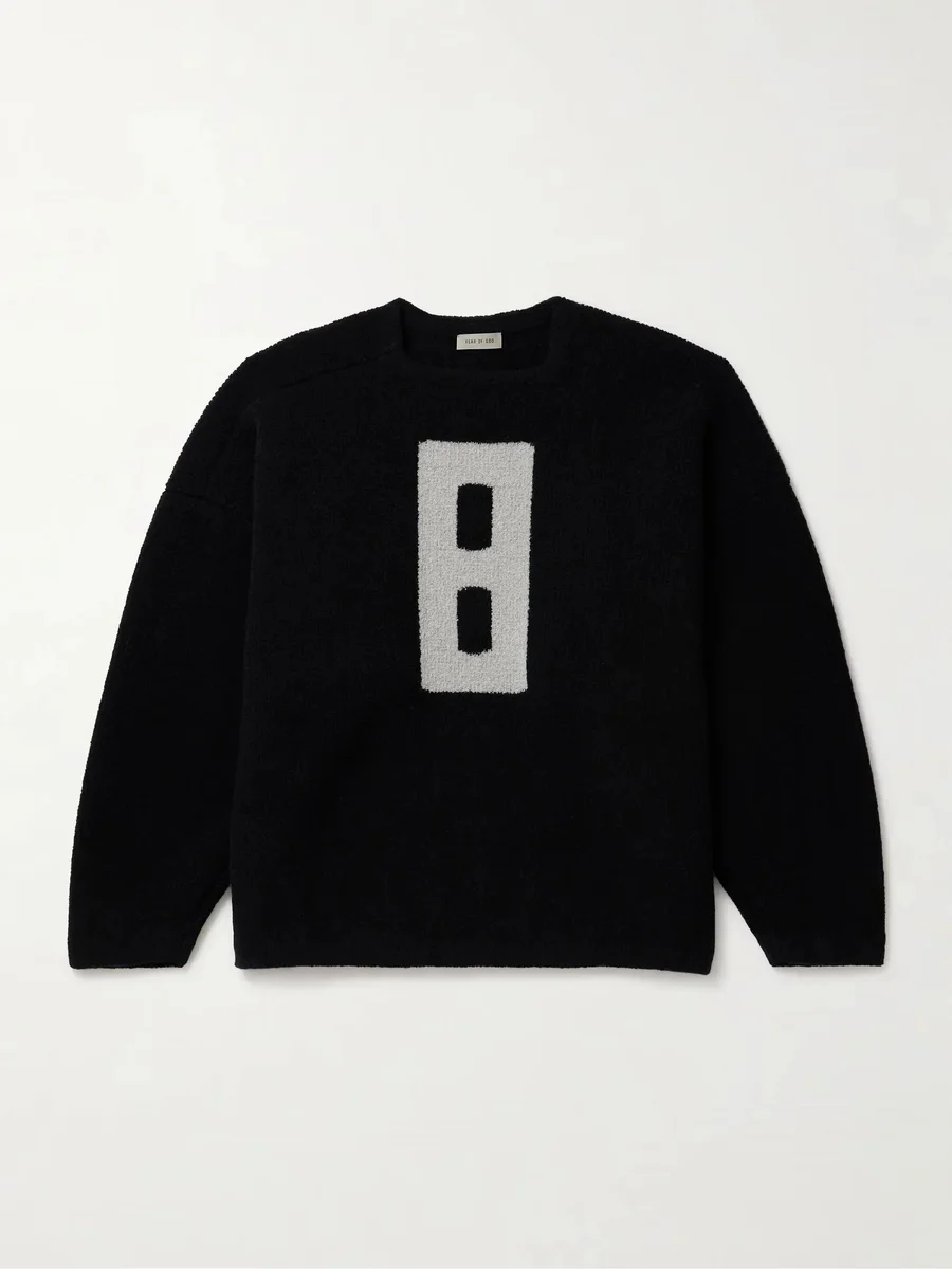 Unknown Brand Oversized Knit Sweater with Large 'B' Logo