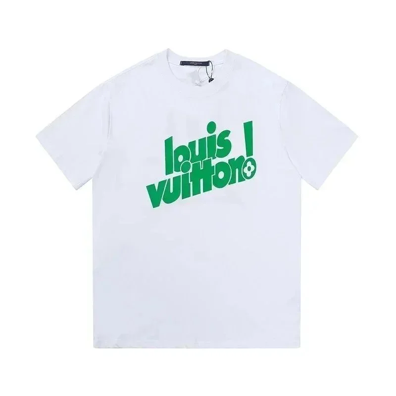 Louis Vuitton Green Logo White T-Shirt