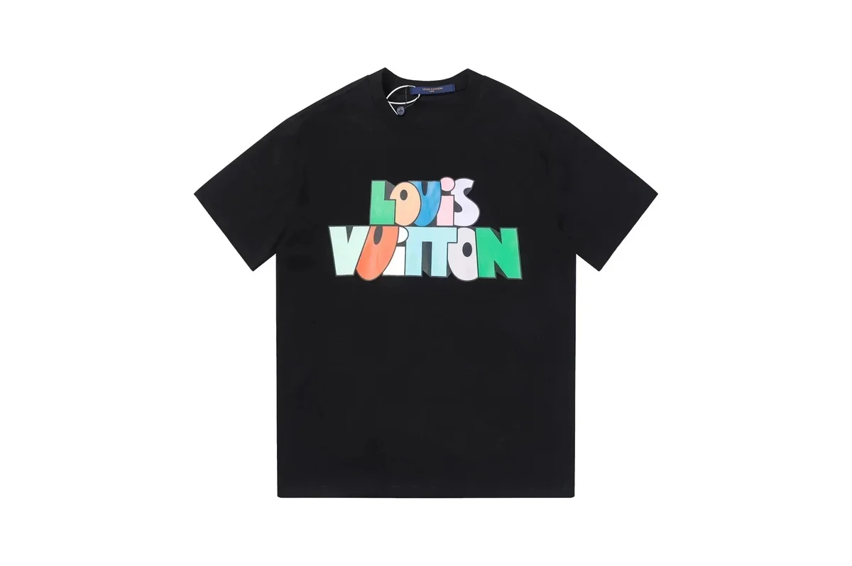 Louis Vuitton Colorful Logo T-Shirt Black T-Shirt