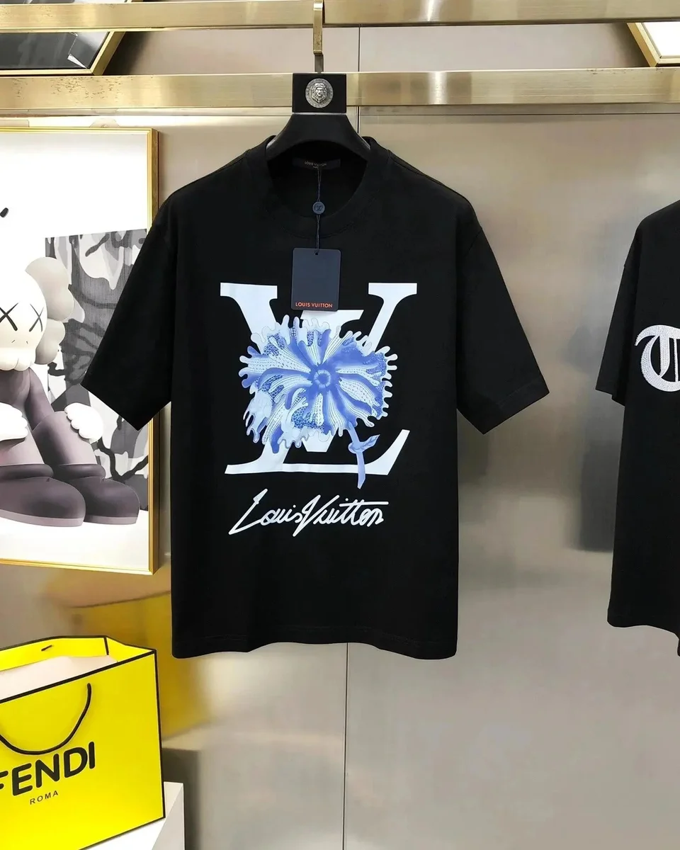 Louis Vuitton KAWS Collaboration Black T-Shirt