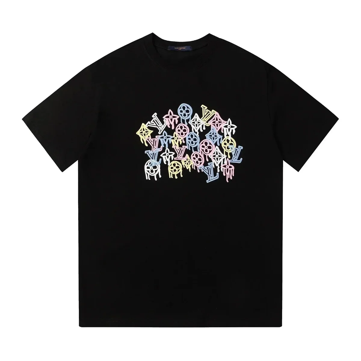 Louis Vuitton Monogram Print T-Shirt Black