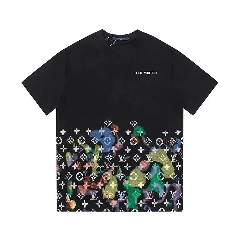 Louis Vuitton Monogram Print T-Shirt Black