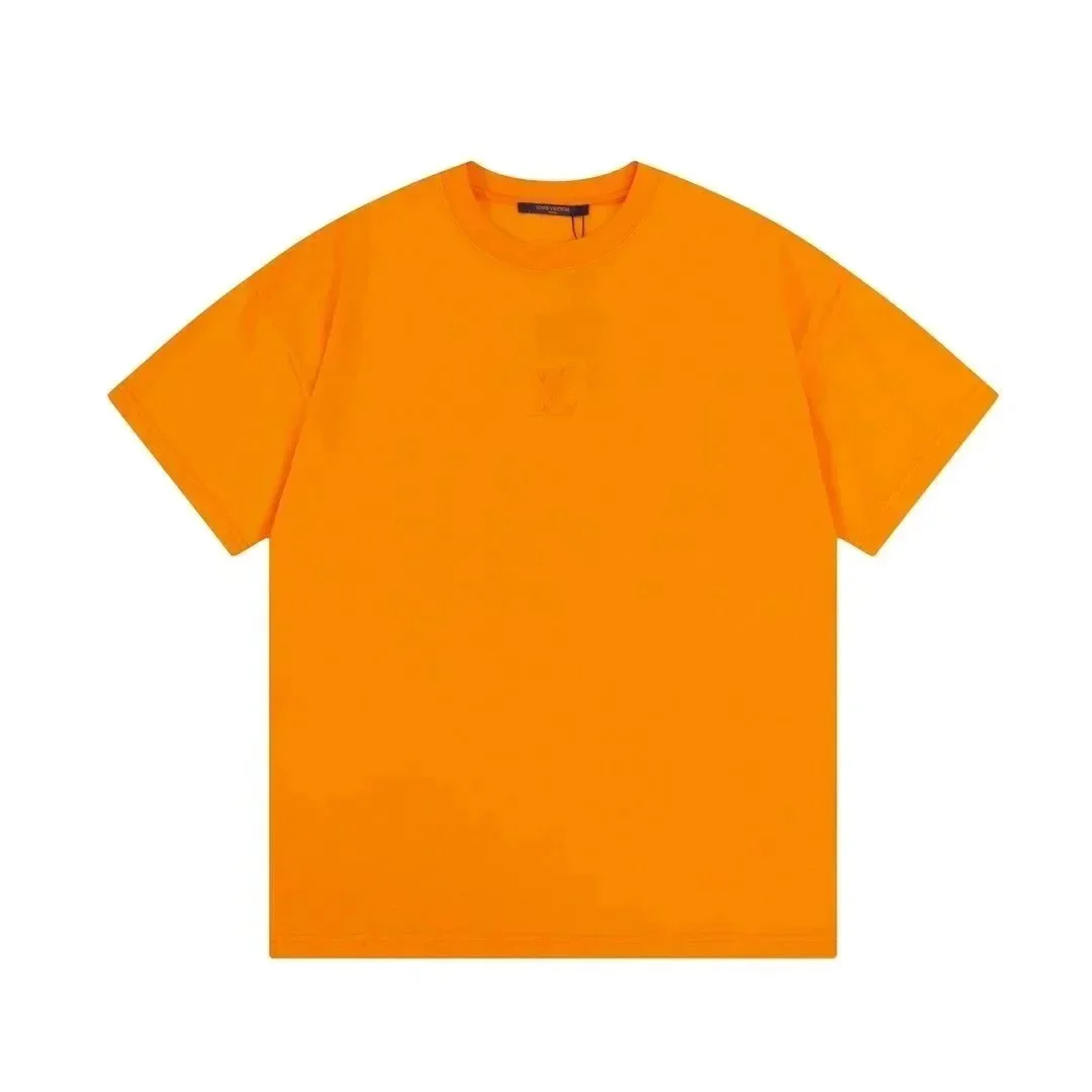 Louis Vuitton Orange T-Shirt Solid Casual