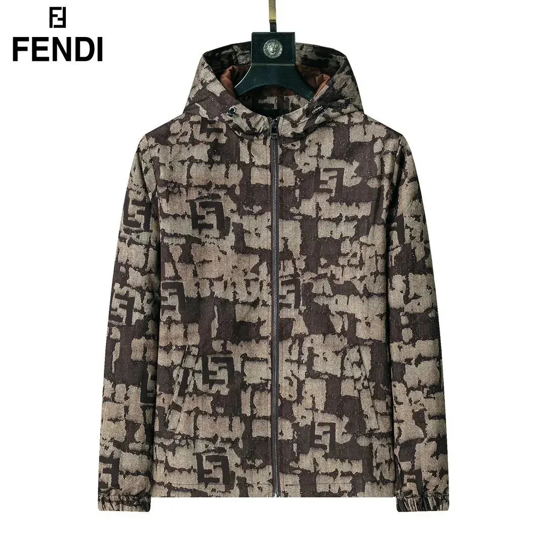 Fendi Iconic Camo Print Hooded Jacket