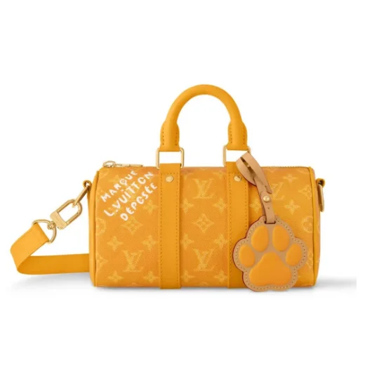 Louis Vuitton Keepall Monogram Yellow Travel Bag