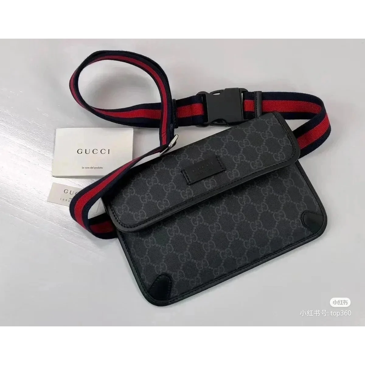 Gucci GG Supreme Belt Bag Black