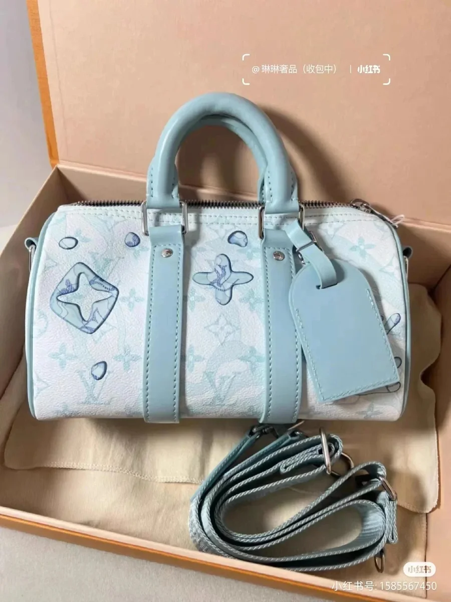 Louis Vuitton Mini Keepall Starfish Blue Bag