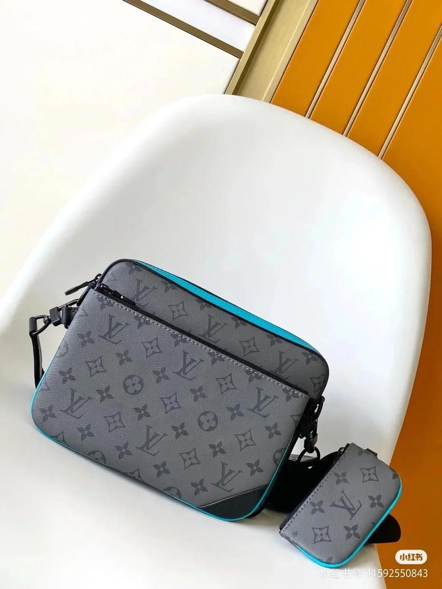 Louis Vuitton Neverfull Monogram Crossbody Bag Grey/Blue