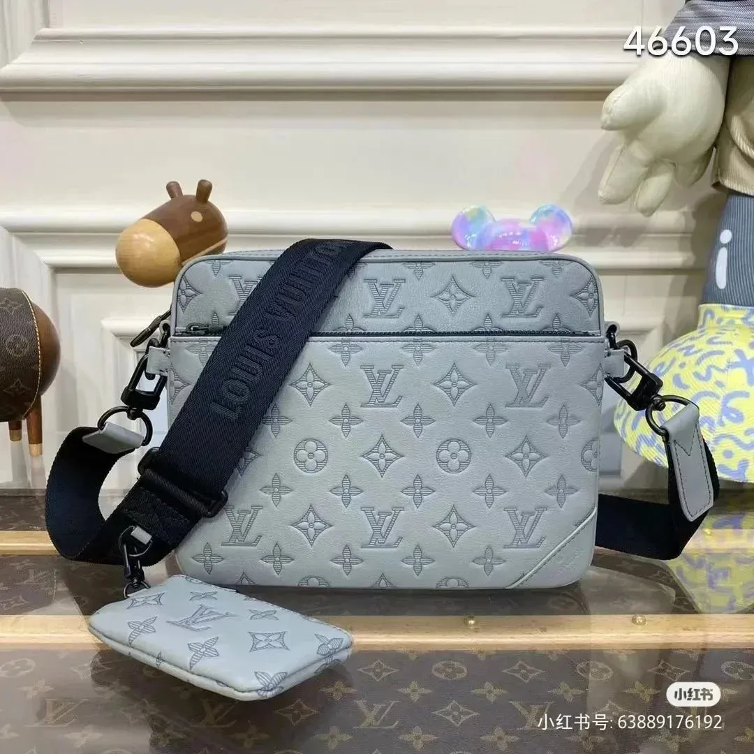 Louis Vuitton Neverfull Monogram Crossbody Bag Light Blue