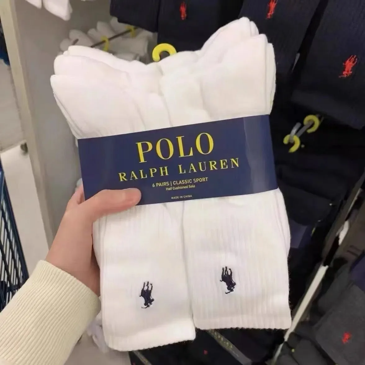 Polo Ralph Lauren Classic Sport White Socks (6 pairs)