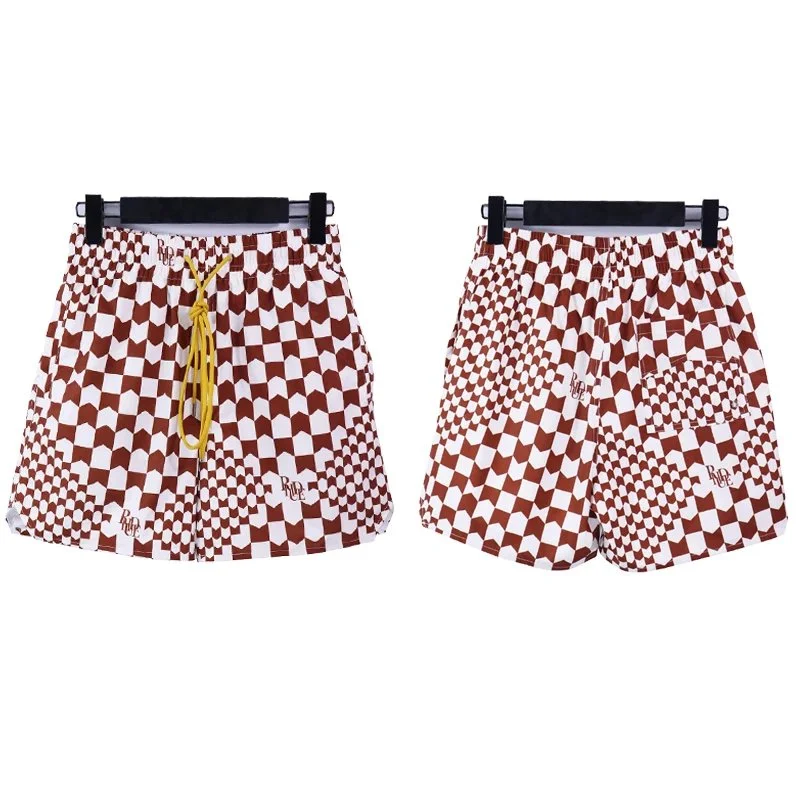 Checkered Red & White Shorts