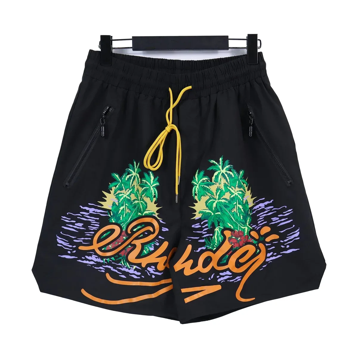 Rhude Beach Paradise Shorts Black
