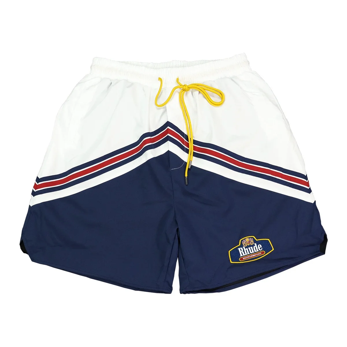 Rhude Racing Stripe Shorts 39 Blue White