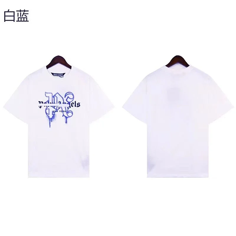 Palm Angels White Blue Bear T-Shirt