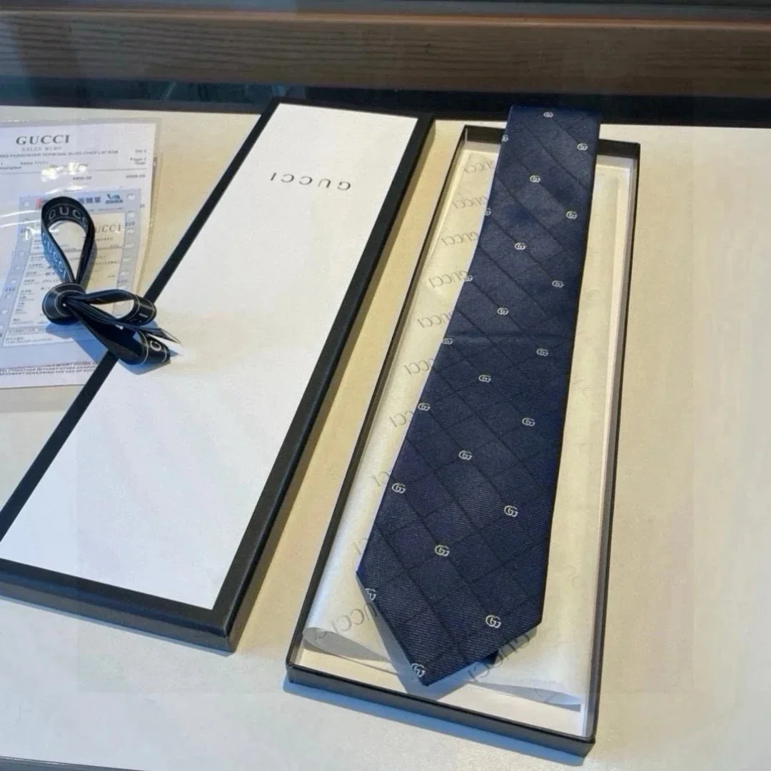 Gucci GG Monogram Navy Tie