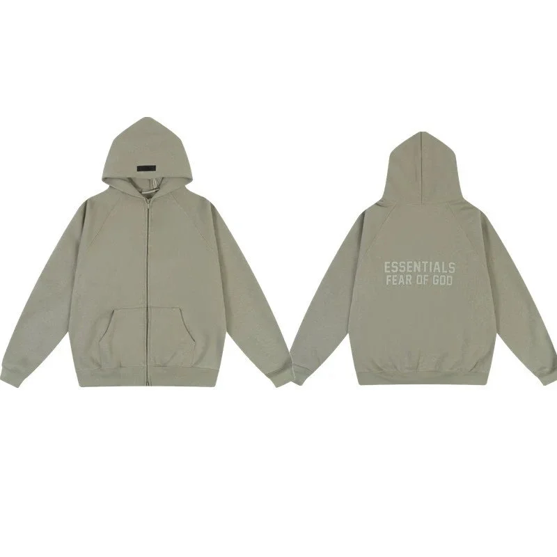 Fear of God Essentials Zip-Up Hoodie 2225 海豹灰