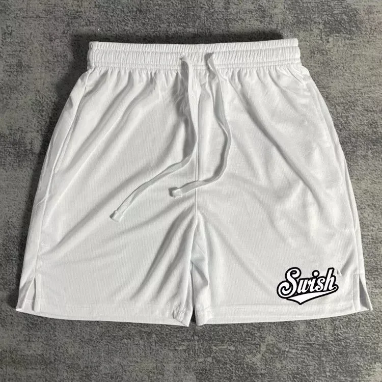 Swish White Solid Shorts