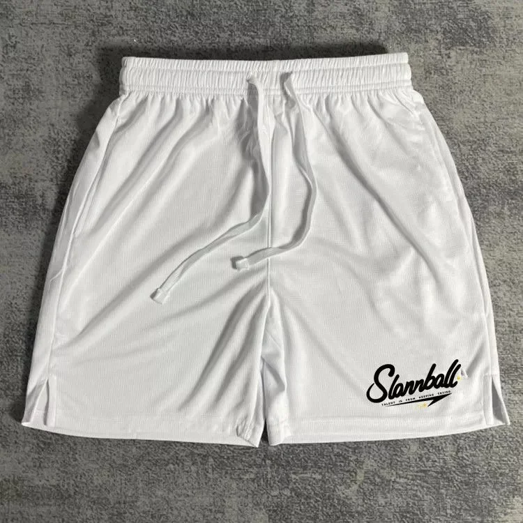 Starnball White Solid Shorts