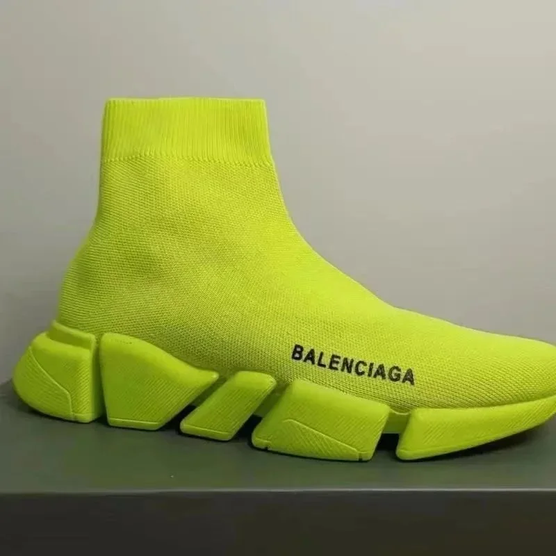 Balenciaga Speed Trainer Neon Yellow Sneakers
