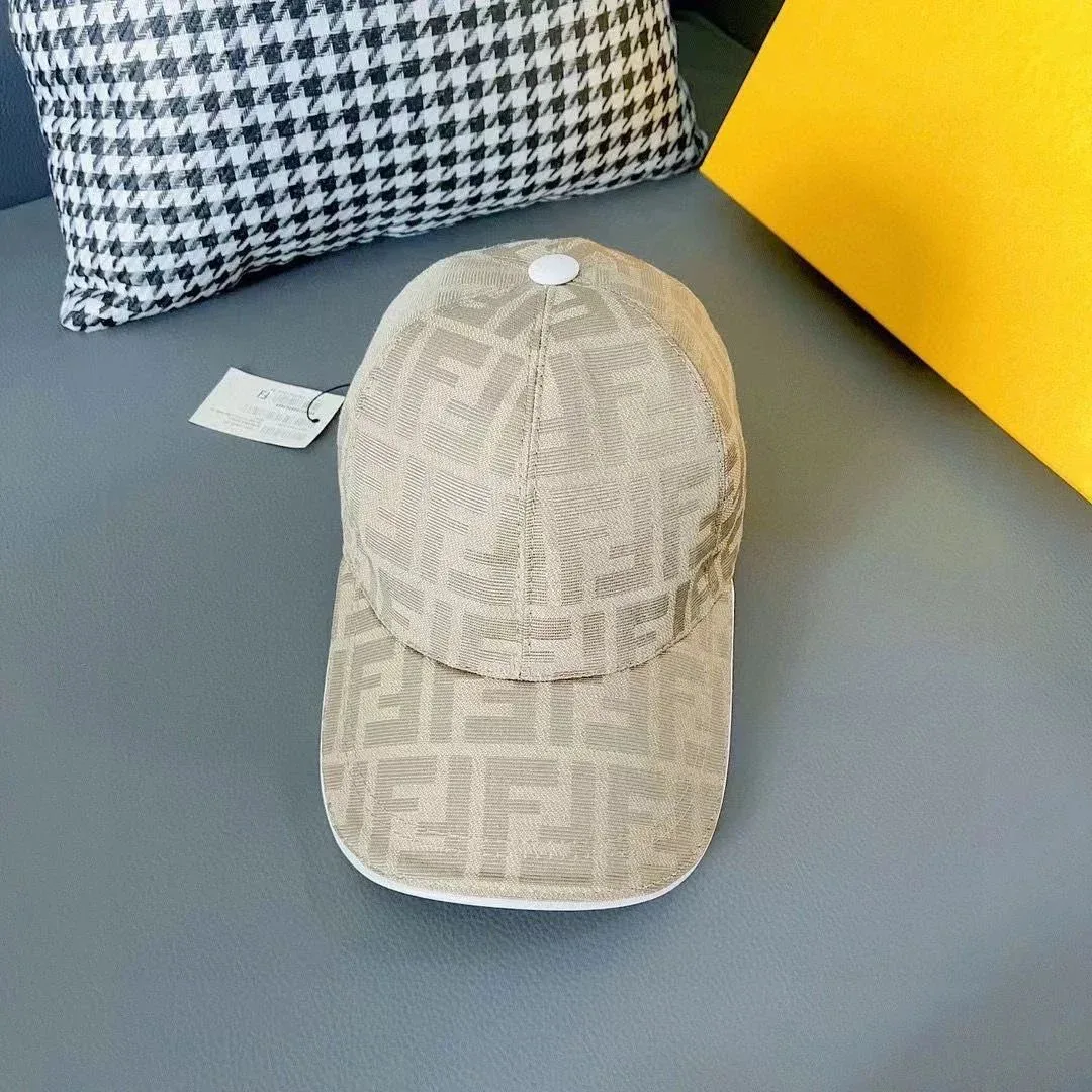 Fendi High Version3 Beige Logo Cap